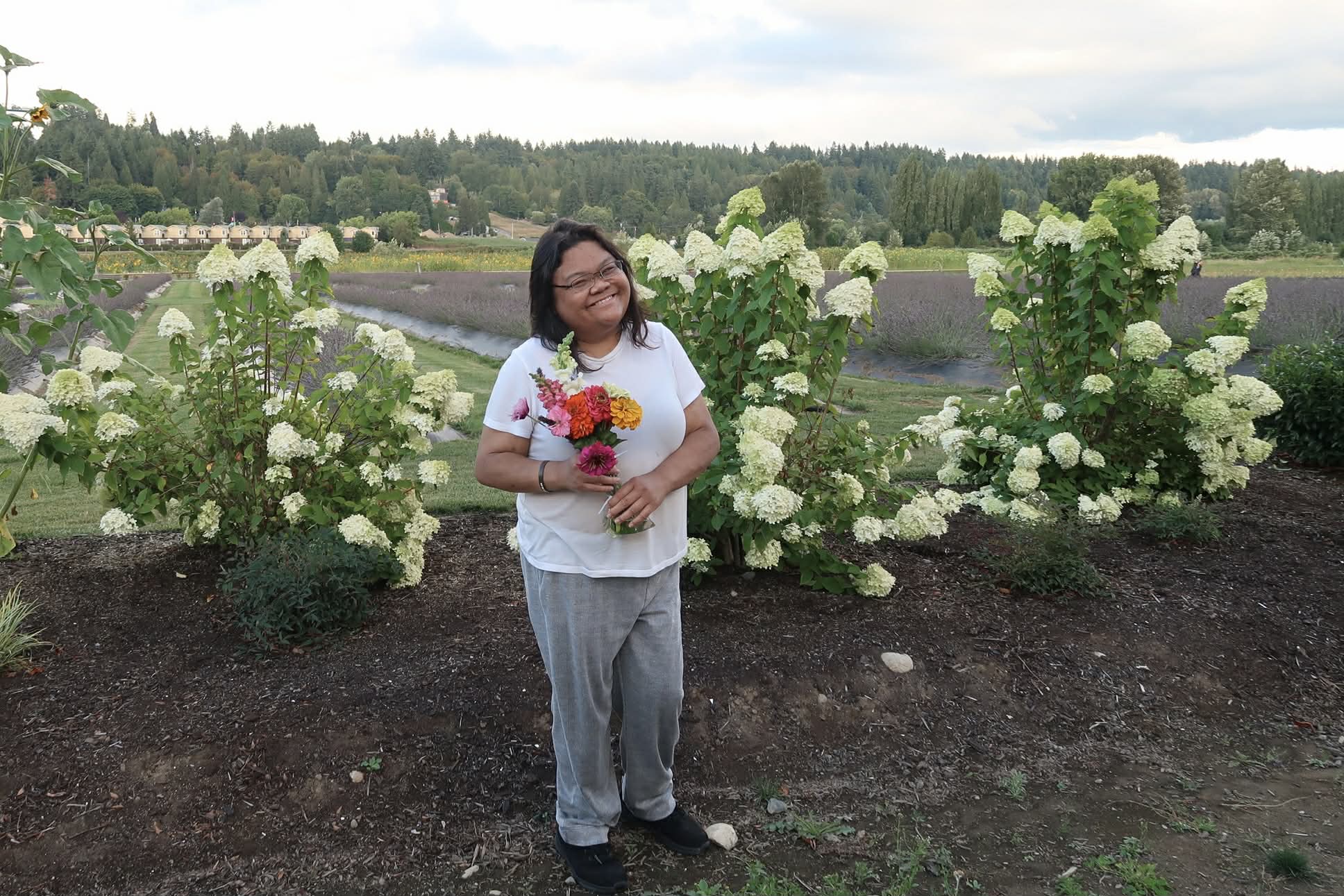 Lorraine in flower field